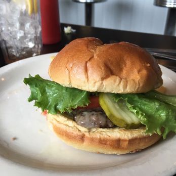 Bob's Diner - What I got! (Beefalo burger smaller than previous photo!) - American Near Me - Manchester Center, Vermont Bob's Diner - What I got! (Beefalo burger smaller than previous photo!) - American Near Me - Manchester Center, Vermont