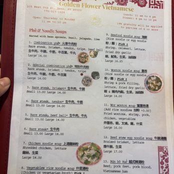 Golden Flower Vietnamese - Menu - Vietnamese Near Me - Reno, Nevada