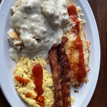 Steamy Joe Cafe - Branson - Breakfast platter w/ hash brows - Cafes Near Me - Branson, Missouri Steamy Joe Cafe - Branson - Breakfast platter w/ hash brows - Cafes Near Me - Branson, Missouri