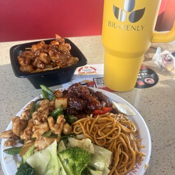 Panda Express - Greens, chow mein, string bean chicken and Beijing beef. - Chinese Near Me - Watauga, Texas