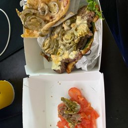 Soggy tomatoes, soggy jalapeños, spoiled burger. Soggy tomatoes, soggy jalapeños, spoiled burger.