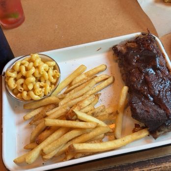 Bethany Blues BBQ Pit - Baby Back Ribs - Half Rack Mac & Cheese French Fries - Barbeque Near Me - Bethany Beach, Delaware