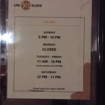 Uni Sushi - Hours. - Sushi Bars Near Me - Plano, Texas Uni Sushi - Hours. - Sushi Bars Near Me - Plano, Texas