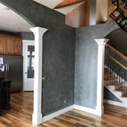 Mountainside Painting - Faux Finish Gray