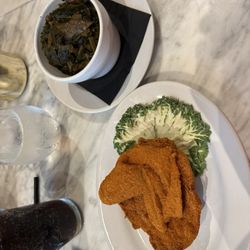 Fancy's Southern Cafe - Chicken and greens