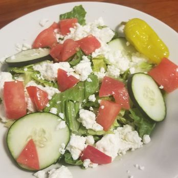 Mikes On Main Street - Small Greek salad (sans onion and olive) - American Near Me - Hendersonville, North Carolina Mikes On Main Street - Small Greek salad (sans onion and olive) - American Near Me - Hendersonville, North Carolina