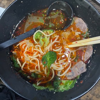 Fun Noodle Bar - Spicy 27. Beef Noodle Soup in Spicy Broth - Chinese Near Me - Santa Fe, New Mexico Fun Noodle Bar - Spicy 27. Beef Noodle Soup in Spicy Broth - Chinese Near Me - Santa Fe, New Mexico