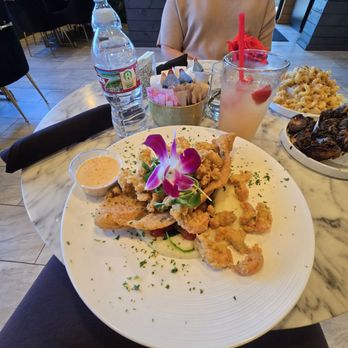 Flavor Rich Restaurant - Fish and grits with crawfish tails - Breakfast & Brunch Near Me - San Antonio, Texas