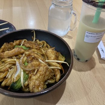 Imperial Tea - JAPANESE FRIED UDON with chicken. Green Milk Tea with boba - Bubble Tea Near Me - Miami, Florida Imperial Tea - JAPANESE FRIED UDON with chicken. Green Milk Tea with boba - Bubble Tea Near Me - Miami, Florida