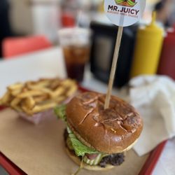 Mr Juicy - 1. Double Cheeseburger Combo w/ bacon and pickles