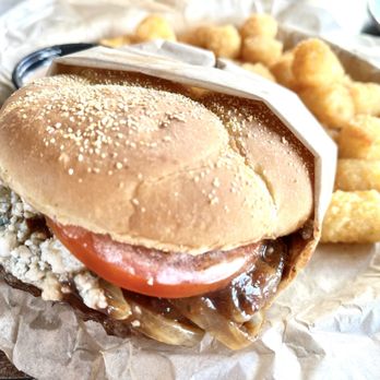 Hops n Drops - Steakhouse burger with tots. - American Near Me - Silverdale, Washington Hops n Drops - Steakhouse burger with tots. - American Near Me - Silverdale, Washington