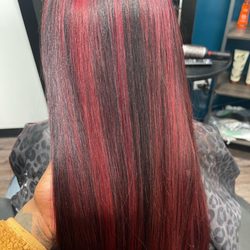 BeautiByKnight - Red berry highlights and low lights