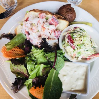 Scargo Cafe - Lobster roll with side salad - American Near Me - Dennis, Massachusetts