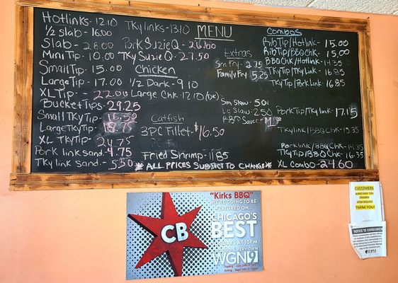 Menu photo 1 Kirk's BBQ South Holland, IL Menu photo 1 Kirk's BBQ South Holland, IL