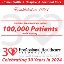 Professional Healthcare Resources - With over 30 years of service, we have provided the highest quality home health, hospice, and personal care services to over 100,000 patient