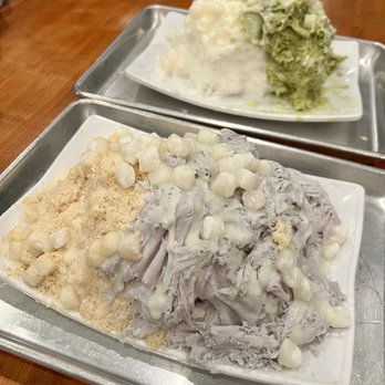 Dzert - Peanut Butter and Taro with Regular Mochi and Condensed Milk Lychee and Green Tea with Regular Mochi and Condensed Milk - Coffee & Tea Near Me - Buena Park, California Dzert - Peanut Butter and Taro with Regular Mochi and Condensed Milk Lychee and Green Tea with Regular Mochi and Condensed Milk - Coffee & Tea Near Me - Buena Park, California