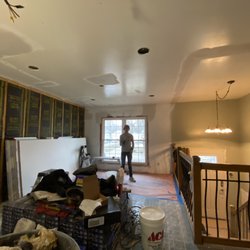 Tranquility Repair And Remodeling - Skimming walls and ceiling but before we need to do some patching to keep things level!