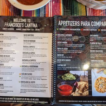 Francisco’s Cantina Restaurant - Menu 7/4/2024 - Mexican Near Me - North Canton, Ohio Francisco’s Cantina Restaurant - Menu 7/4/2024 - Mexican Near Me - North Canton, Ohio