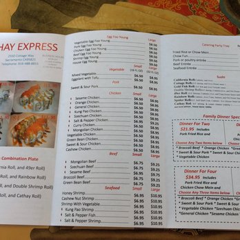 Cathay Express - main menu - Chinese Near Me - Sacramento, California