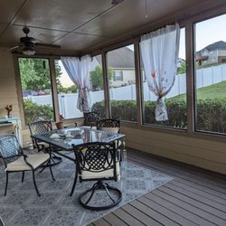 Durante Home Exteriors - Before the porch rebuild, the space was dark and hard to function.