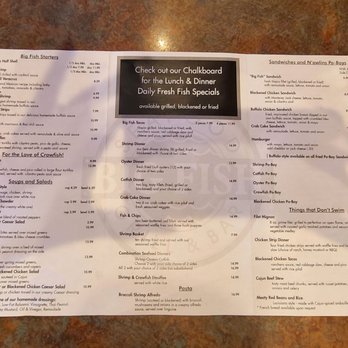 Big Fish Seafood Grill & Bar - Menu - Bars Near Me - Grapevine, Texas Big Fish Seafood Grill & Bar - Menu - Bars Near Me - Grapevine, Texas