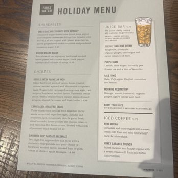 First Watch - Holiday menu - Breakfast & Brunch Near Me - Union, New Jersey