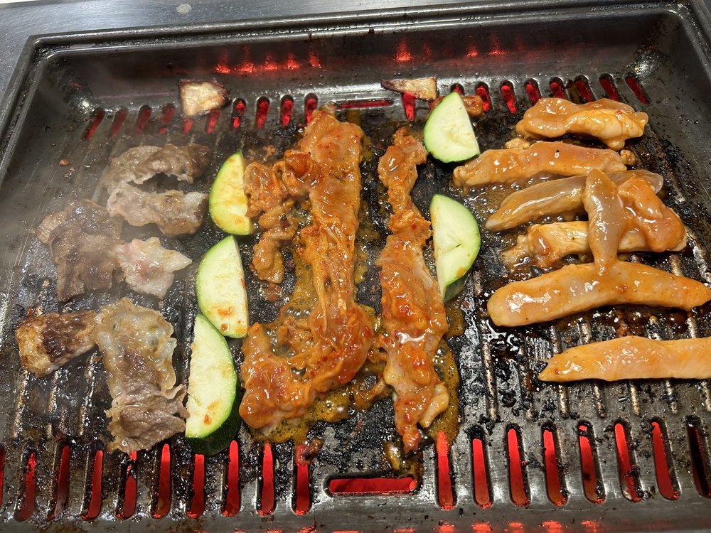 Food from Cham Garden Korean BBQ Buffet