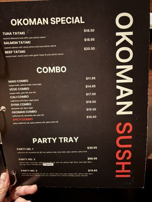 Menu photo 2 Okoman Sushi Restaurant Burnaby, BC Menu photo 2 Okoman Sushi Restaurant Burnaby, BC