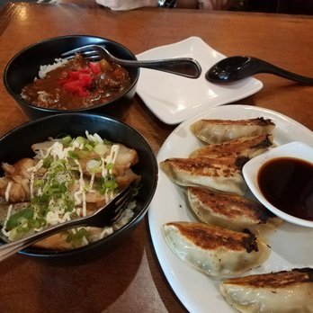 Katsu Ramen - Chashu Bowl, is the thin slices of fatty pork billy that melt in ur mouth, serve over rice with their special sauce. My favorite - Ramen Near Me - Aurora, Colorado