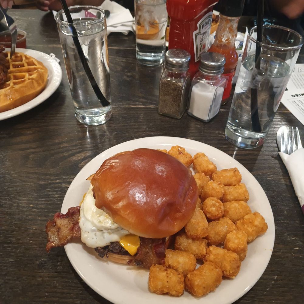 Jack Rabbit - The is the breakfast burger with tots - Bars Near Me - Buffalo, New York Jack Rabbit - The is the breakfast burger with tots - Bars Near Me - Buffalo, New York