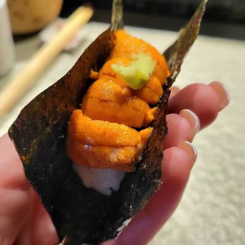 Shiro's - Uni nagiri in seaweed. - Sushi Bars Near Me - Seattle, Washington