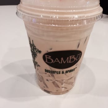 BAMBU - Rose Milk Tea with coconut jelly... YUM. - Juice Bars & Smoothies Near Me - Kent, Washington