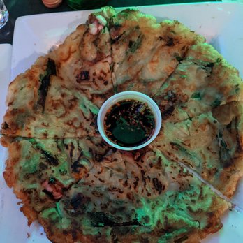 SOJUba - Seafood pancake - Korean Near Me - Boston, Massachusetts SOJUba - Seafood pancake - Korean Near Me - Boston, Massachusetts