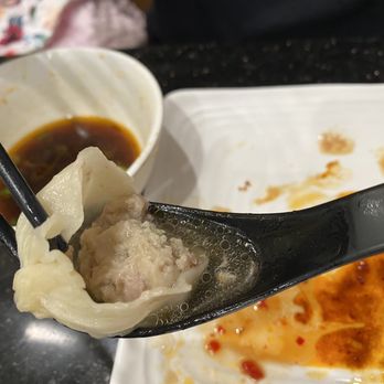 Thumbling - Pork Xiao Long Bao (inside filling) - Shanghainese Near Me - West Covina, California Thumbling - Pork Xiao Long Bao (inside filling) - Shanghainese Near Me - West Covina, California