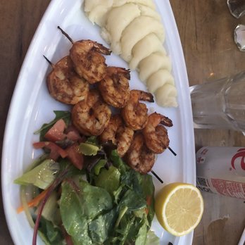 Masal Cafe - Grilled shrimps and mashed potatoes - Turkish Near Me - Brooklyn, New York Masal Cafe - Grilled shrimps and mashed potatoes - Turkish Near Me - Brooklyn, New York