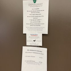 Ridgecrest Pharmacy - New sign for pharmacy during COVID