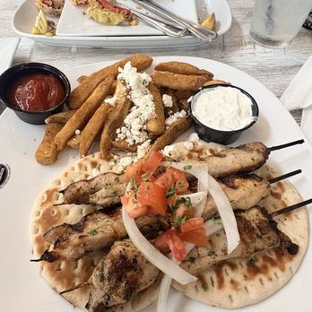 Acropolis Greek Taverna - Chicken souvlaki platter. - Greek Near Me - Riverview, Florida