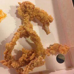 This is supposed to be a chicken tender. Would you eat this? We got a bunch of these. Total crap and no customer service. Won't go back. This is supposed to be a chicken tender. Would you eat this? We got a bunch of these. Total crap and no customer service. Won't go back.