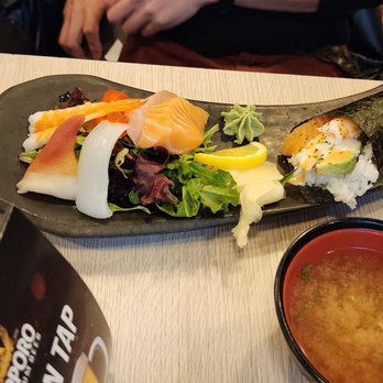 Totoan Donburi - a bowl of soup and a plate of sushi - Japanese Near Me - Vancouver, British Columbia Totoan Donburi - a bowl of soup and a plate of sushi - Japanese Near Me - Vancouver, British Columbia