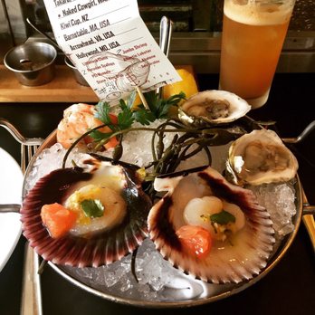 Fishing With Dynamite - Raw bar platter + General Mondragon - Seafood Near Me - Manhattan Beach, California
