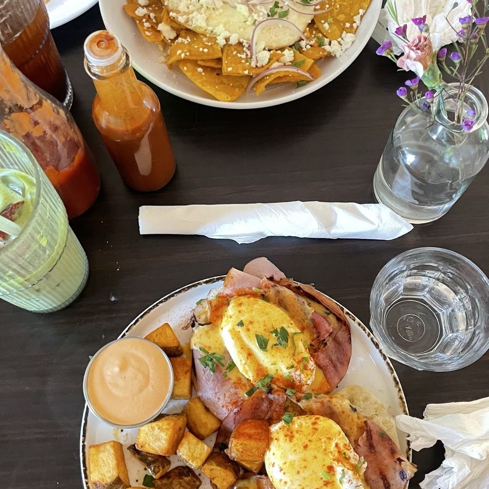 Chilaquiles and Eggs Benedict Chilaquiles and Eggs Benedict