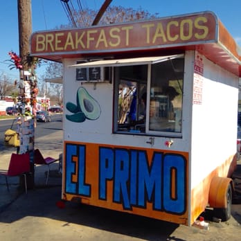 El Primo - The sign says it all. Do not walk away without a breakfast taco. Order a chorizo&egg taco, watch them make it, and get seconds. - Tacos Near Me - Austin, Texas