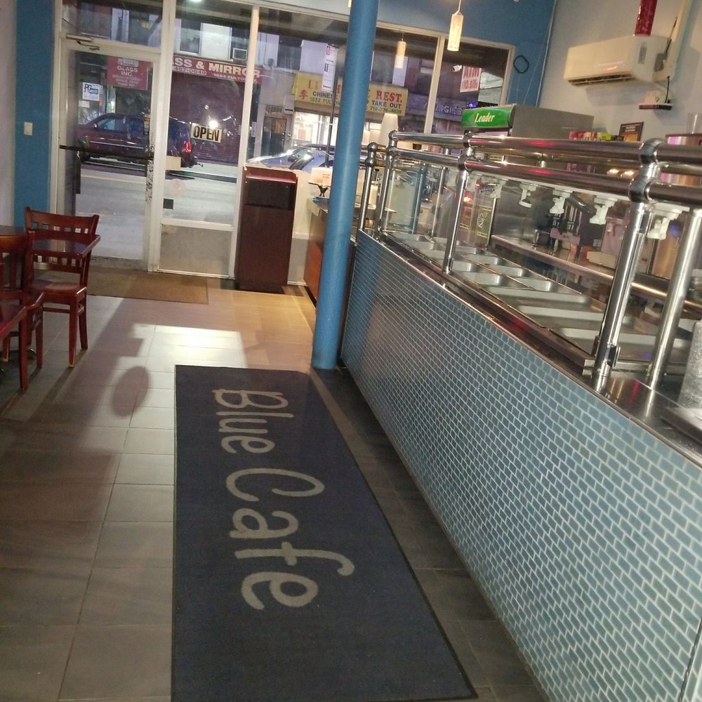 Blue Cafe Restaurant - the entrance to the restaurant - Dominican Near Me - Brooklyn, New York