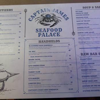 Captain James Landing - Menu - Seafood Near Me - Baltimore, Maryland
