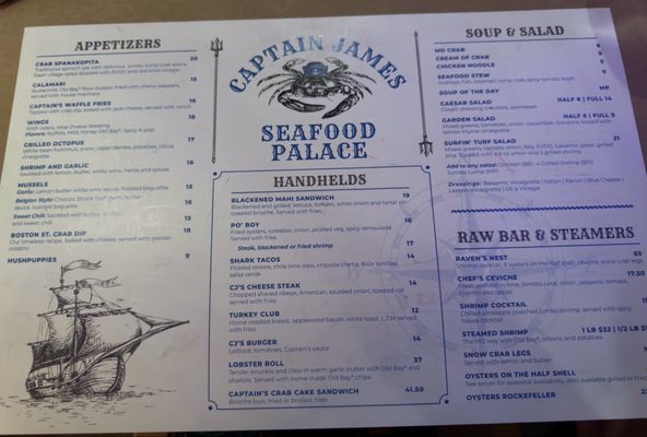 Menu photo 8 Captain James Landing Baltimore, MD