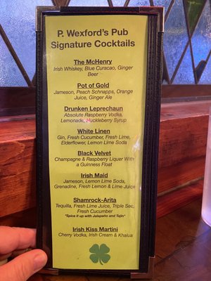 Menu photo 1 P Wexford's Pub Modesto, CA