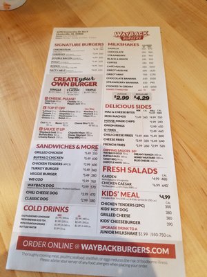 Menu photo 2 Wayback Burgers Huntsville, AL Menu photo 2 Wayback Burgers Huntsville, AL