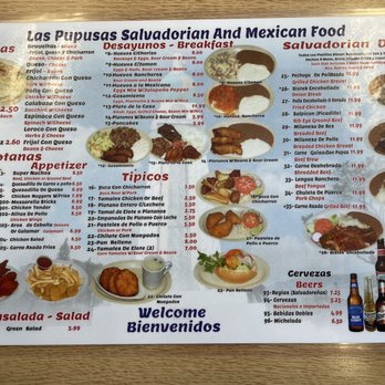 Las Pupusas - Menú pg  (Breakfast, Pupusas,  Appetizeds, Salvadoran Dishes) - Salvadoran Near Me - Henderson, Nevada