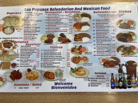 Menu photo 8 Las Pupusas Henderson, NV