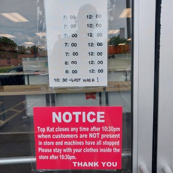 TopKat Super Laundromat - Sign is a bit faded. Top is Monday. - Laundromat Near Me - Hartford, Connecticut TopKat Super Laundromat - Sign is a bit faded. Top is Monday. - Laundromat Near Me - Hartford, Connecticut